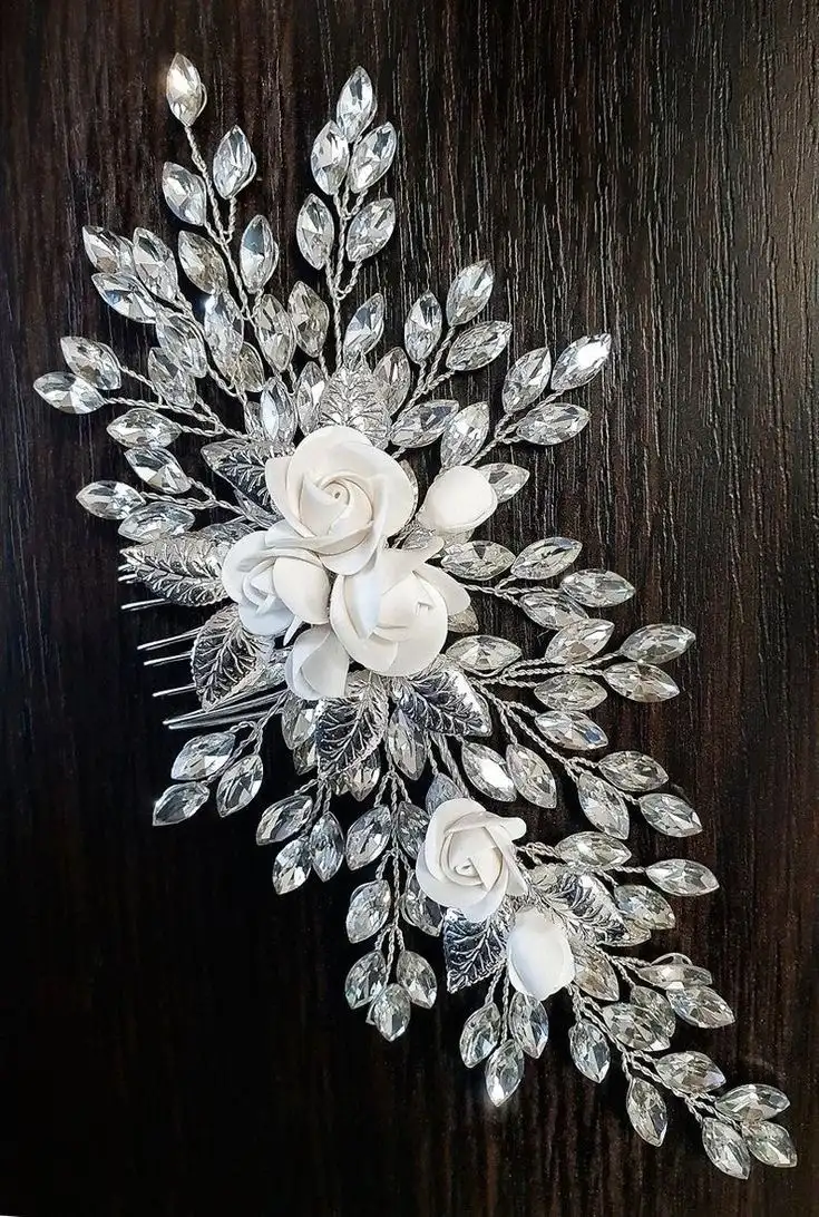 Crystal hair clip