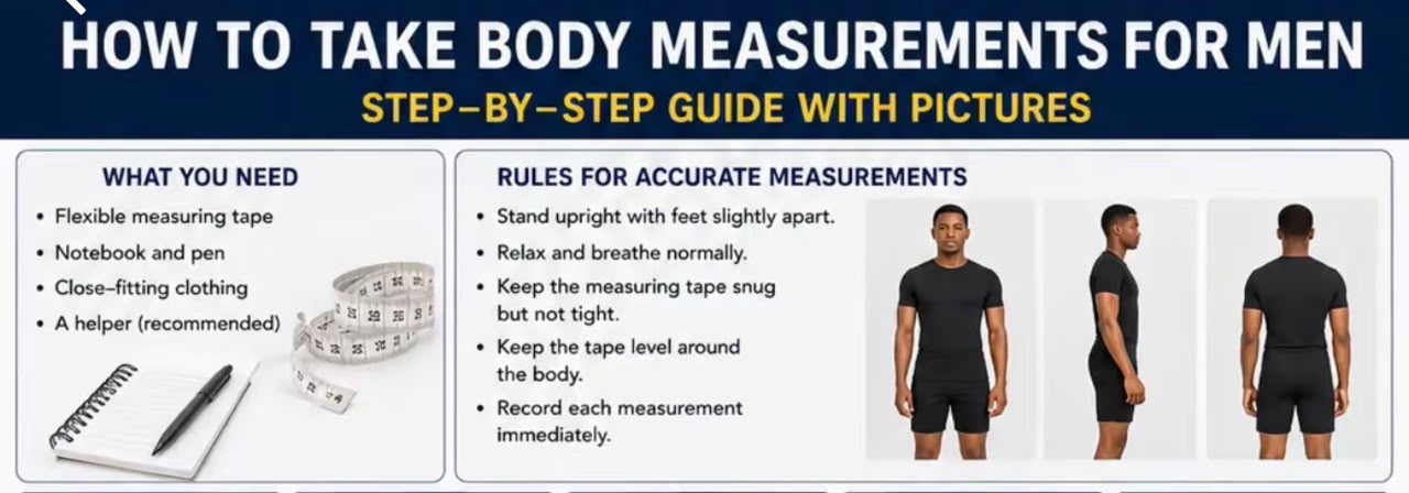 How to take body measurements for men — step-by-step guide