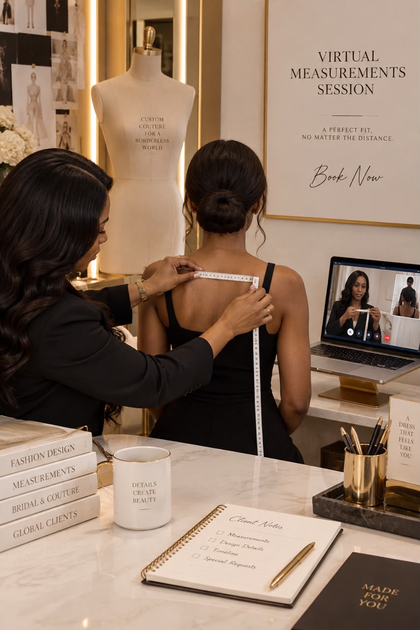 Designer guiding a virtual measurement session